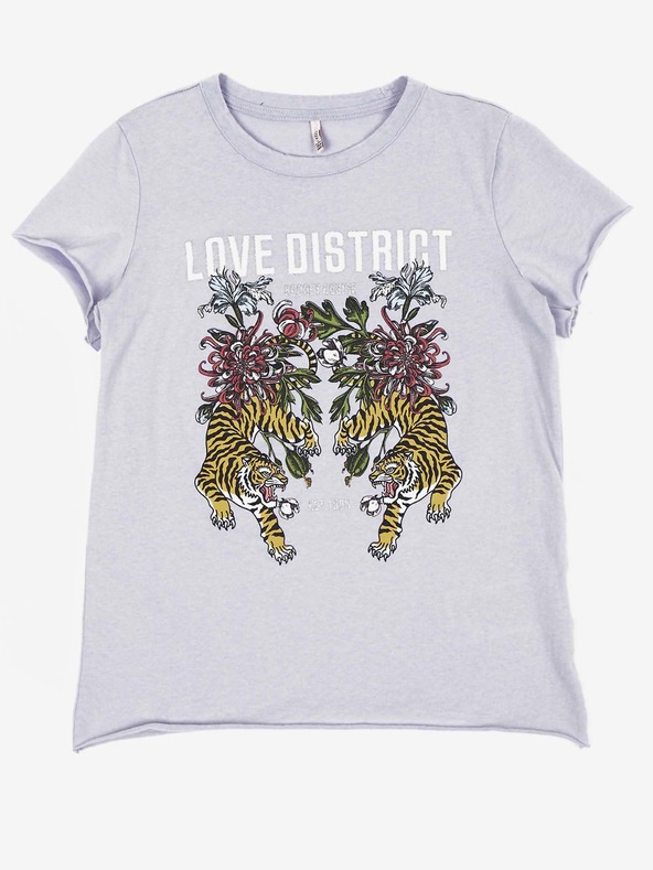 ONLY Tricou violet deschis pentru fete ONLY Lucy