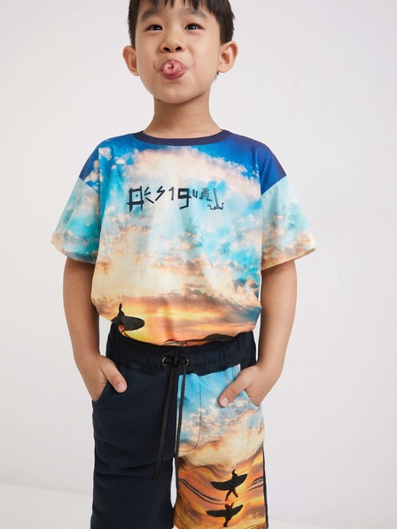 Desigual Pantaloni scurți albastru închis pentru băieți Desigual Angel