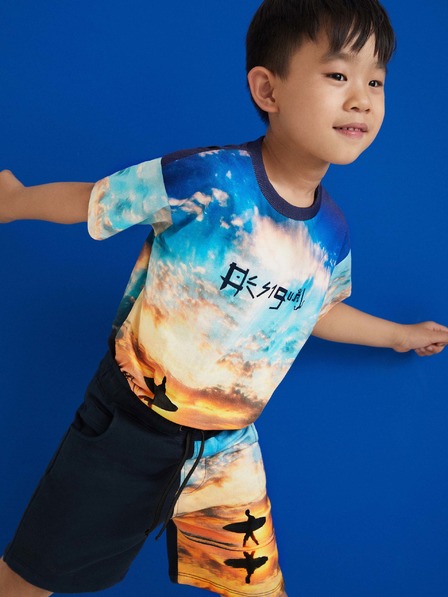 Desigual Pantaloni scurți albastru închis pentru băieți Desigual Angel