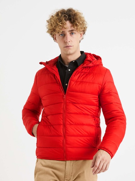 Celio Jachetă ușoară matlasată roșie pentru bărbați Celio Vububble