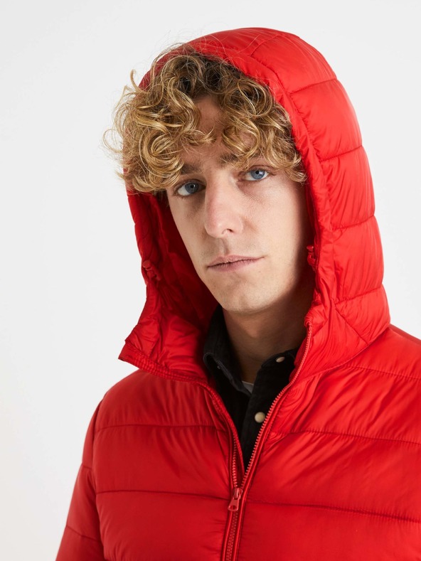 Celio Jachetă ușoară matlasată roșie pentru bărbați Celio Vububble