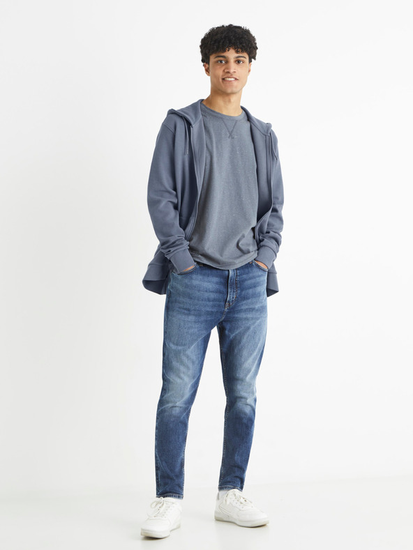 Celio Tricou basic albastru pentru bărbați Celio Beneps
