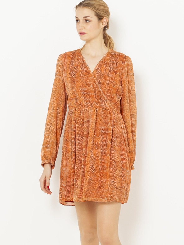 CAMAIEU Rochie portocalie cu model de șarpe CAMAIEU