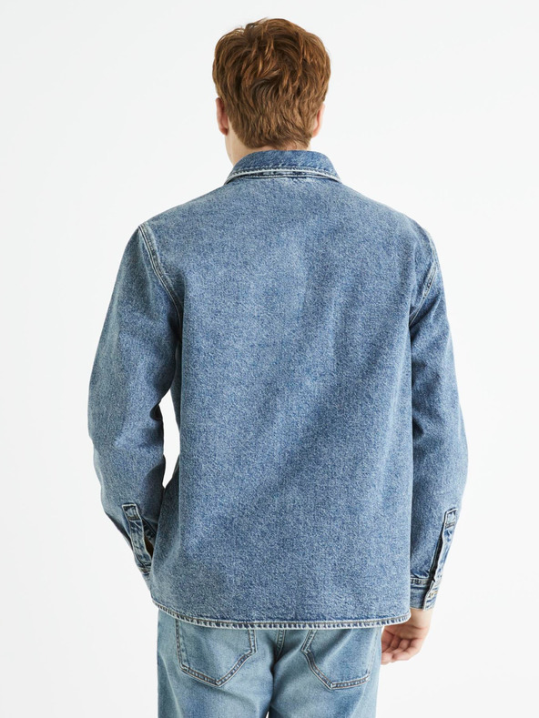 Celio Cămașă din denim albastră pentru bărbați Celio Battery