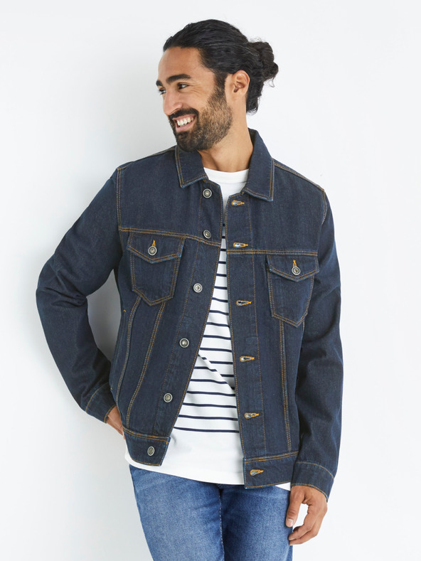Celio Jachetă din denim albastru închis pentru bărbați Celio Budens