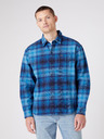 Wrangler Cămașă albastră cu model Wrangler pentru bărbați