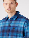 Wrangler Cămașă albastră cu model Wrangler pentru bărbați
