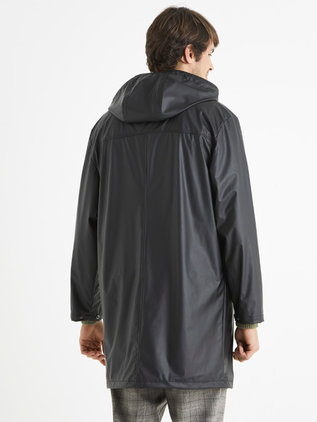 Celio Parka neagră cu glugă pentru bărbați Celio