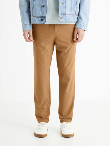 Celio Pantaloni maro pentru bărbați Celio 24H Bocal