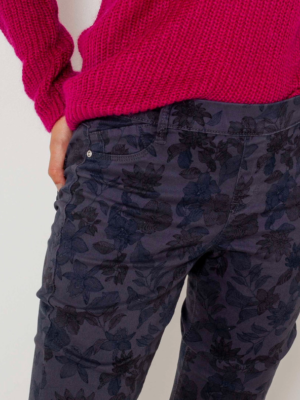 CAMAIEU Pantaloni slim fit cu model albastru închis CAMAIEU