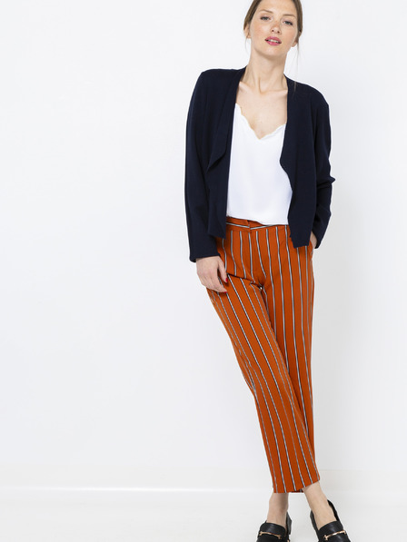 CAMAIEU Pantaloni cropped cu dungi portocalii CAMAIEU