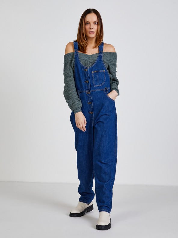 Lee Bib Lee Mom Denim albastru pentru femei Lackline