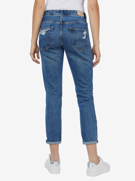 Pepe Jeans Blue Blugi rupți Slim Fit pentru femei Pepe Jeans Violet