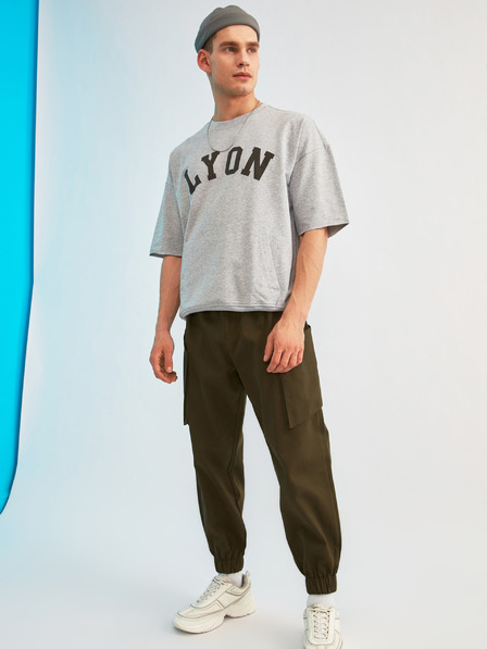 Trendyol Pantaloni bărbați kaki cu buzunare Trendyol