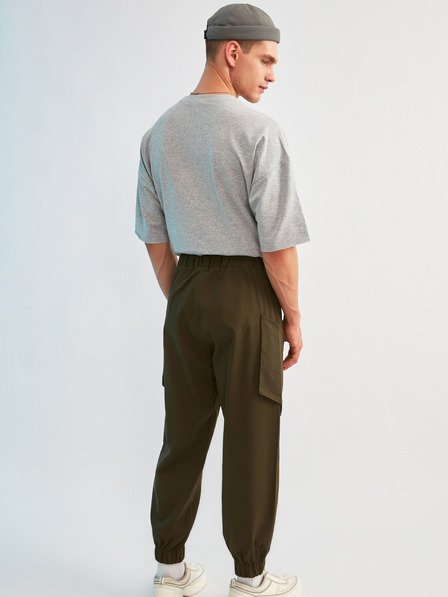 Trendyol Pantaloni bărbați kaki cu buzunare Trendyol