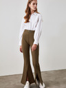 Trendyol Pantaloni pentru femei kaki cu curea Trendyol