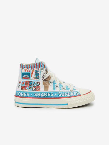 Converse Adidași cu model de gleznă pentru copii albaștri și albi Converse Sweet Scoops
