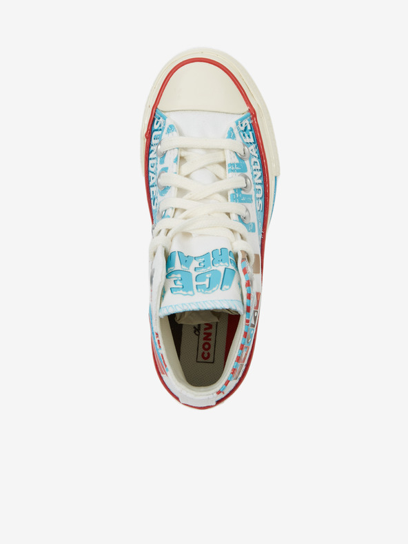 Converse Adidași cu model de gleznă pentru copii albaștri și albi Converse Sweet Scoops