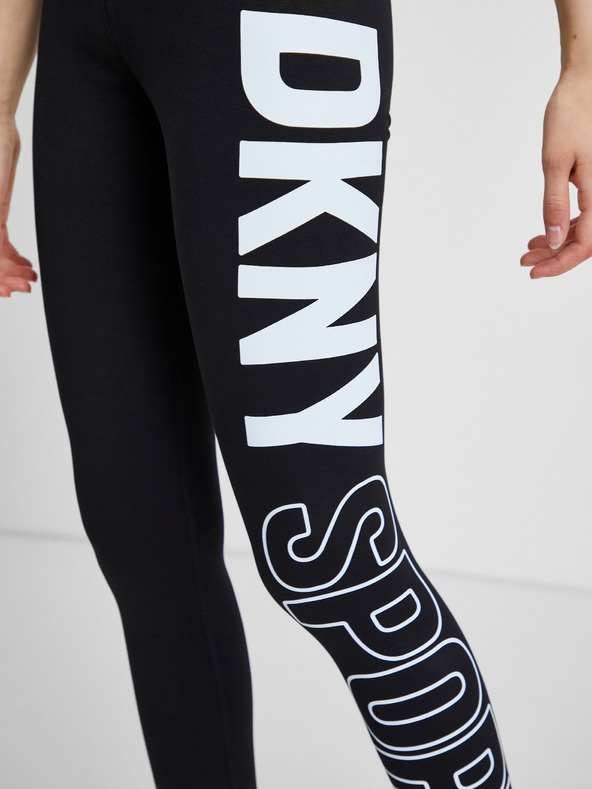 DKNY Jambiere sport negre pentru femei DKNY