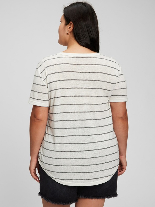 GAP Tricou din in cu dungi GAP