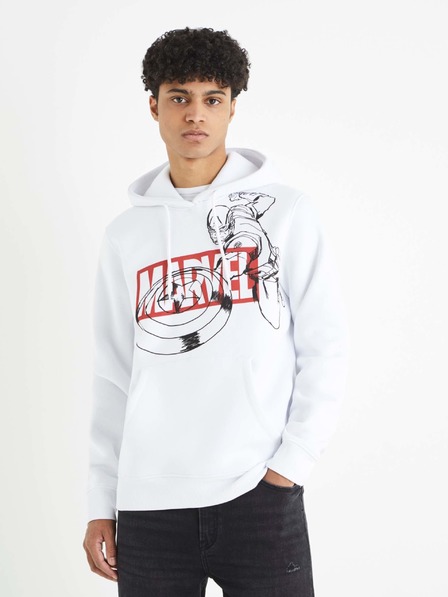 Celio Hanorac imprimat Celio Captain America, alb, bărbați