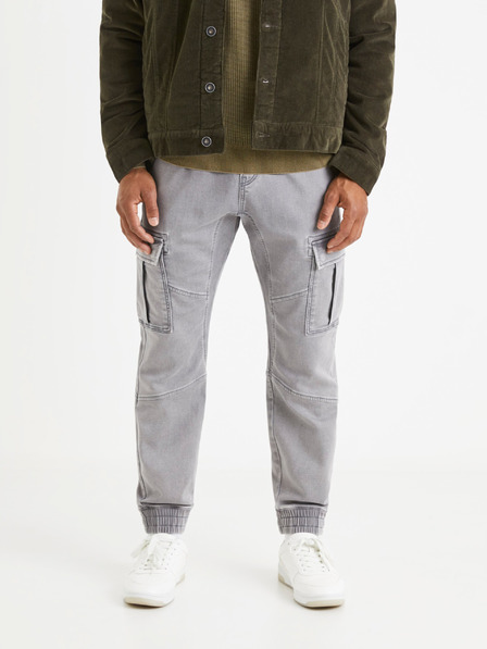 Celio Pantaloni pentru bărbați gri deschis Celio