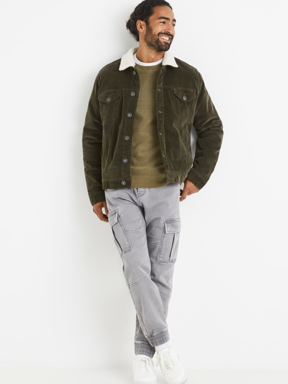 Celio Pantaloni pentru bărbați gri deschis Celio