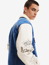 Desigual Jachetă din denim albă și albastră pentru bărbați Desigual Wolf