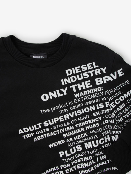 Diesel Pulover negru pentru băieți Diesel