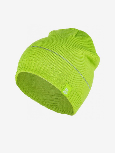 Loap Șapcă pentru copii verde deschis cu dungă reflectorizantă Loap Zodie