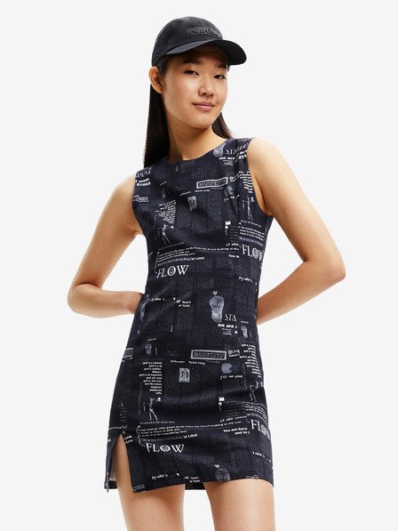 Desigual Rochie cu model Desigual Lea negru, damă
