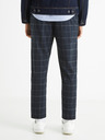 Celio Pantaloni croiți în carouri albastru închis pentru bărbați Celio