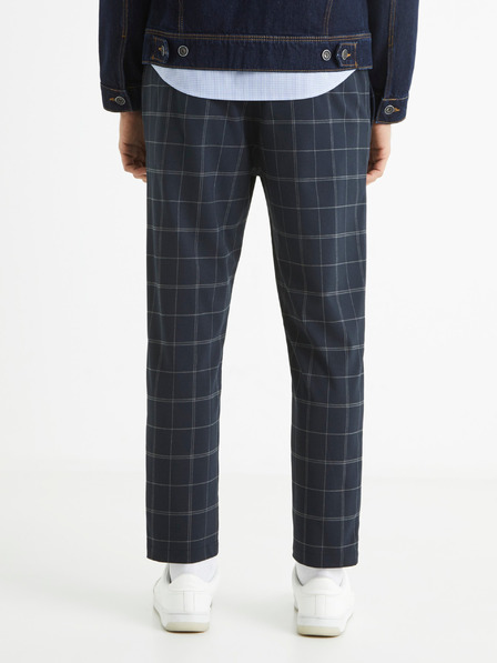 Celio Pantaloni croiți în carouri albastru închis pentru bărbați Celio