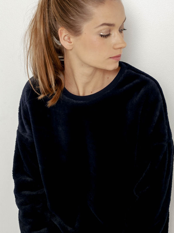 CAMAIEU Hanorac albastru închis din catifea CAMAIEU