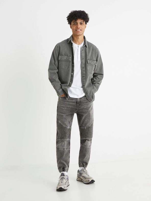 Celio Pantaloni denim gri pentru bărbați Celio