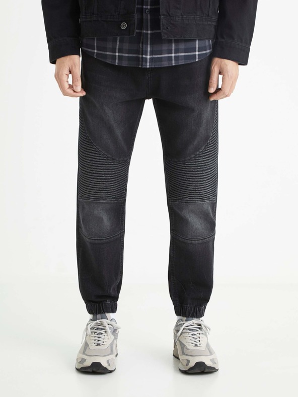 Celio Pantaloni denim negri pentru bărbați Celio