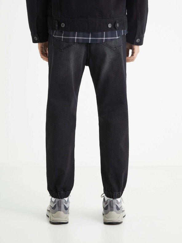 Celio Pantaloni denim negri pentru bărbați Celio