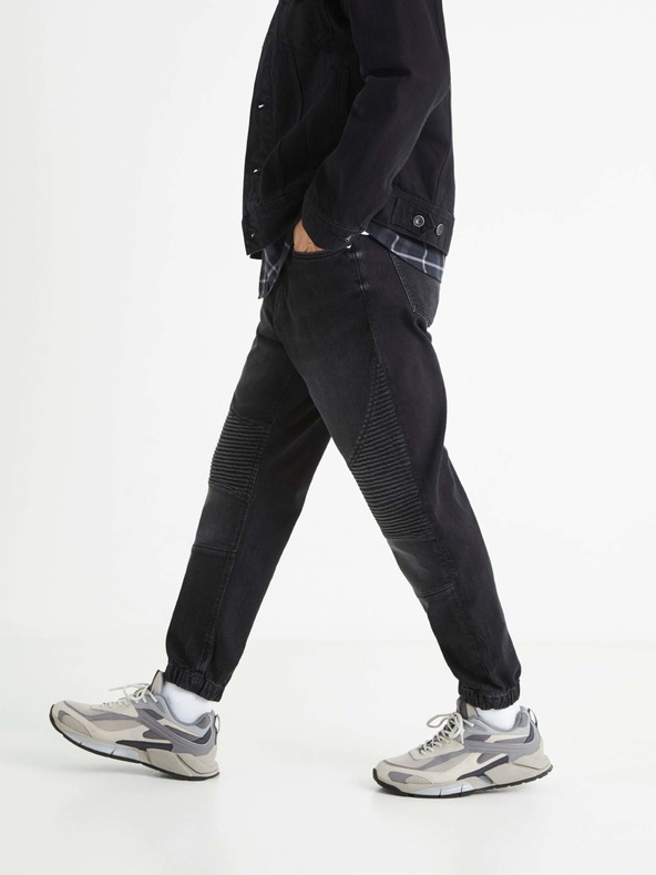 Celio Pantaloni denim negri pentru bărbați Celio