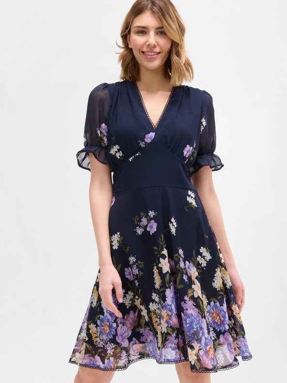 Orsay Rochie cu imprimeu floral albastru-închis ORSAY
