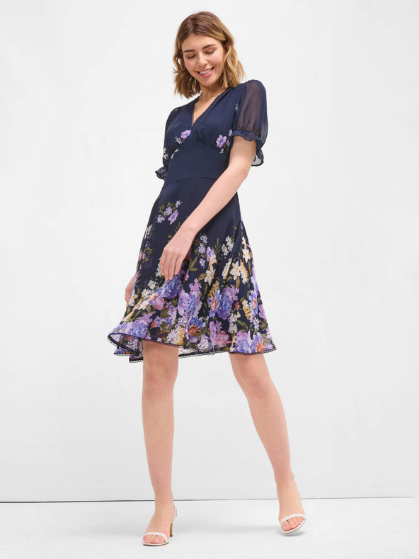 Orsay Rochie cu imprimeu floral albastru-închis ORSAY