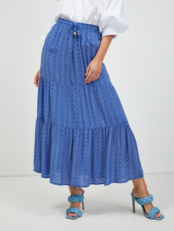 Orsay Fustă maxi albastră cu model ORSAY