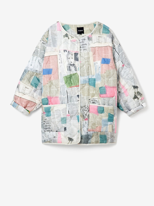 Desigual Parka cu model Desigual Fele gri deschis pentru bărbați, cu căptușeală detașabilă