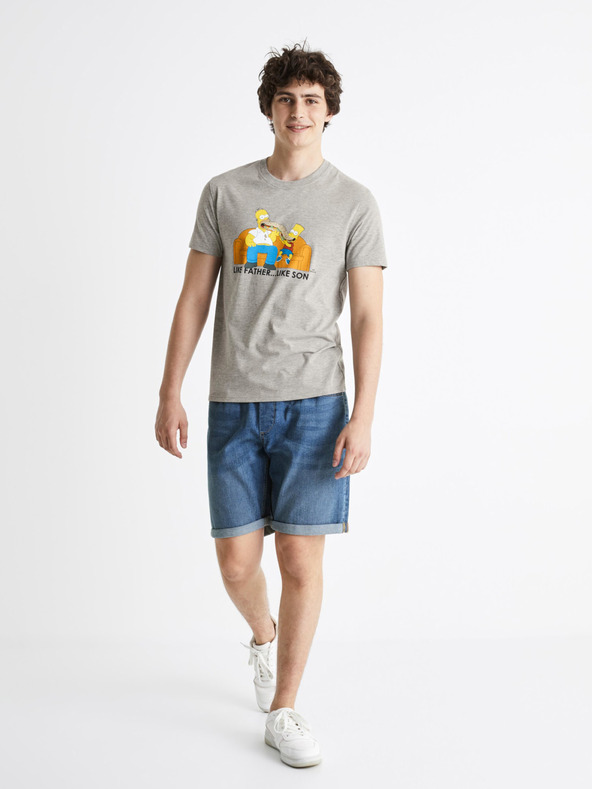 Celio Tricou gri pentru bărbați Celio The Simpsons