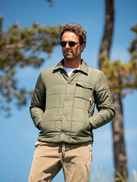 Brakeburn Jachetă cămașă ușoară kaki pentru bărbați Brakeburn