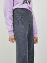 Pieces Pantaloni cu picior lat cu dungi gri închis Pieces Cindy