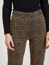 Orsay Pantaloni de damă decupați în carouri maro ORSAY