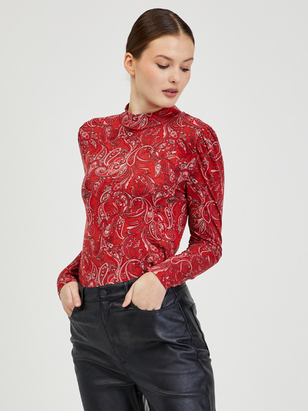 Orsay Tricou ORSAY Paisy roșu cu mânecă lungă și model pentru femei