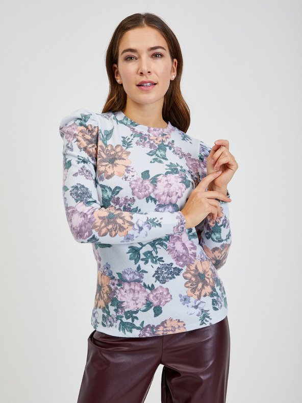 Orsay Bluză de damă cu model floral gri deschis ORSAY