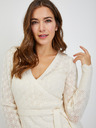 Orsay Rochie de damă pulover perforata crem ORSAY