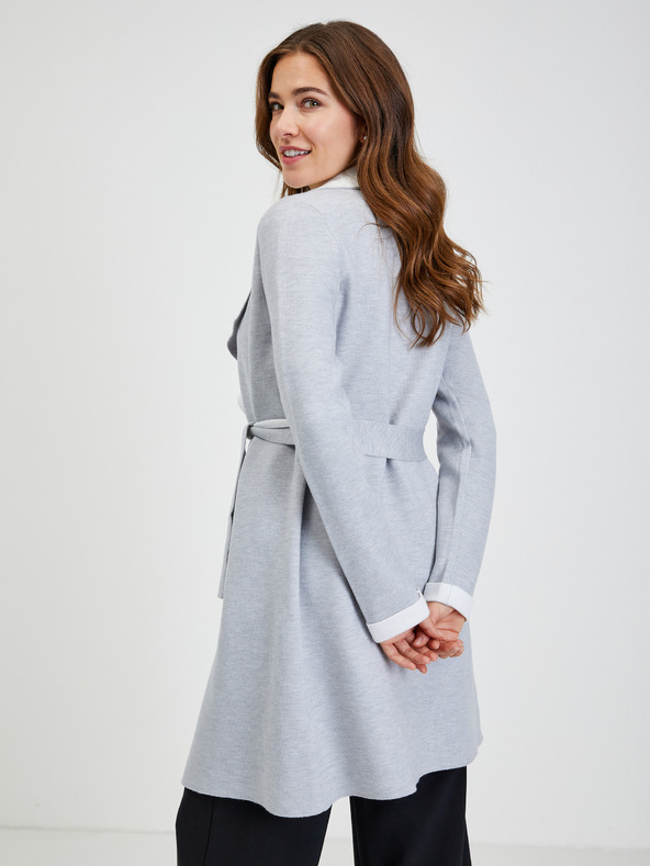 Orsay Cardigan de damă gri deschis cu cordon ORSAY